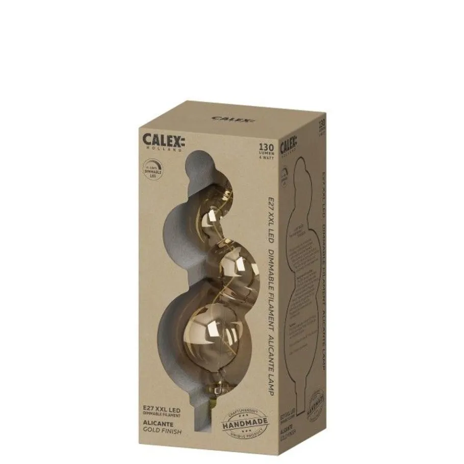 Calex ALICANTE LED LAMP 220-240V 4W 130LM E27 GOUD 1800K DIMBAAR (2101002300) Outlet