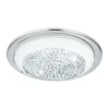 Eglo ACOLLA Wand-/plafondlamp staal chroom / glas met kristallen wit, helder H: 85 mm | Ø 290 mm Hot