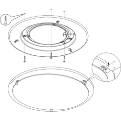 Eglo ACOLLA Wand-/plafondlamp staal chroom / glas met kristallen wit, helder H: 85 mm | Ø 290 mm Hot