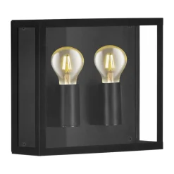 Eglo ALAMONTE 1 Wandlamp staal zwart / Glas helder H: 260 mm Best