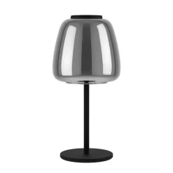 Eglo ALFERO-Z Tafellampen staal zwart / glas gestoomd chroom H: 345 mm | Ø 165 mm Hot