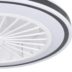Eglo ALMERIA Ventilator met licht ABS wit, zwart / acryl melkkleurig H: 190 mm | Ø 480 mm New