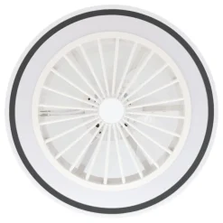 Eglo ALMERIA Ventilator met licht ABS wit, zwart / acryl melkkleurig H: 190 mm | Ø 480 mm New