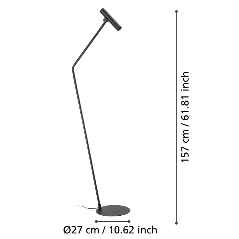 Eglo ALMUDAINA Staande lampen staal zwart H: 1570 mm Outlet