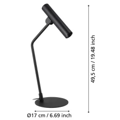 Eglo ALMUDAINA Tafellampen staal zwart H: 495 mm Best