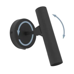 Eglo ALMUDAINA Wandlamp staal zwart H: 200 mm Sale