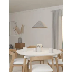 Eglo ALSAGER hanglamp staal zwart / vilt grijs H: 1100 mm | Ø 410 mm Best
