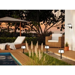 Eglo ALTILIA zonne-energiearmatuur Kunststof zwart / Kunststof wit H: 200 mm Hot