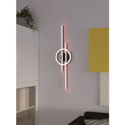 Eglo AMANDOLO Plafondarmaturen aluminium, staal zwart / Kunststof wit H: 75 mm Outlet