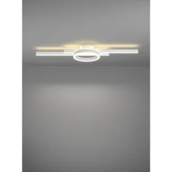 Eglo AMANDOLO Plafondarmaturen aluminium, staal wit / Kunststof wit H: 75 mm Discount