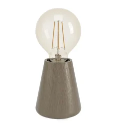 Eglo ASBY Tafellampen Hout donkerbruin H: 100 mm | Ø 85 mm Discount