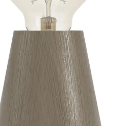 Eglo ASBY Tafellampen Hout donkerbruin H: 100 mm | Ø 85 mm Discount