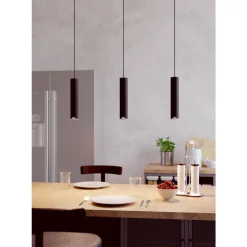 Eglo BALAMORTA-Z hanglamp staal zwart / Kunststof wit H: 1100 mm