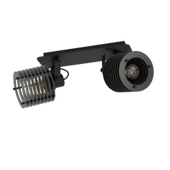 Eglo BALKSPOT/2 E27 SEGOVIA ZWART/HOUT New