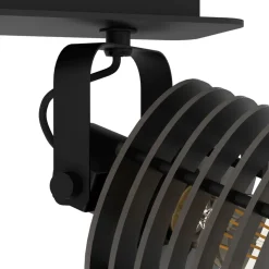 Eglo BALKSPOT/2 E27 SEGOVIA ZWART/HOUT New