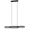 Eglo BARBANO-Z hanglamp staal zwart / textiel, kunststof grijs, wit H: 1100 mm Outlet