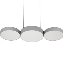 Eglo BARBANO-Z hanglamp staal zwart / textiel, kunststof grijs, wit H: 1100 mm Outlet