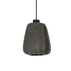 Eglo BARLASTON hanglamp staal zwart / textiel grijs H: 1100 mm Best