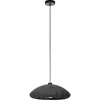 Eglo BARLASTON hanglamp staal zwart / textiel grijs H: 1100 mm | Ø 450 mm Sale