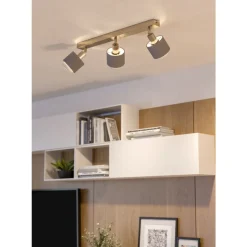 Eglo BELLIZZI spot staal nikkel-mat / textiel grijs, wit H: 185 mm Discount