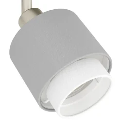 Eglo BELLIZZI spot staal nikkel-mat / textiel grijs, wit H: 185 mm Outlet