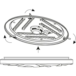 Eglo BENARIBA Wand-/plafondlamp staal wit / Kunststof wit H: 70 mm | Ø 440 mm Best