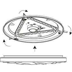Eglo BENARIBA Wand-/plafondlamp staal wit / Kunststof wit H: 65 mm | Ø 330 mm Online
