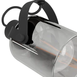 Eglo BERREGAS spot staal zwart, chroom / glas gestoomd zwart-transparant Best