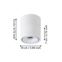 Eglo BOHOYO spot aluminium wit / Kunststof transparant H: 110 mm Sale