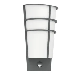 Eglo BREGANZO 1 Wandlamp staal verzinkt antraciet / Kunststof wit H: 300 mm Discount