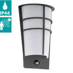 Eglo BREGANZO 1 Wandlamp staal verzinkt antraciet / Kunststof wit H: 300 mm Discount