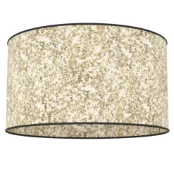 Eglo BUTTERBURN Plafondarmaturen staal zwart / textiel met berkenbladeren beige, groen H: 235 mm | Ø 380 mm Hot