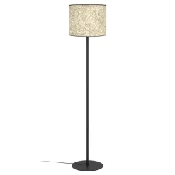 Eglo BUTTERBURN Staande lampen staal zwart / textiel met berkenbladeren beige, groen H: 1620 mm | Ø 360 mm Discount
