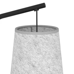 Eglo BUTTERBURN Staande lampen staal zwart / textiel met berkenbladeren beige, groen H: 1620 mm | Ø 360 mm Discount