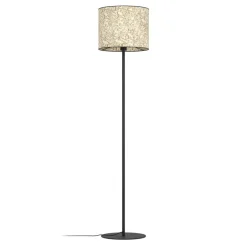 Eglo BUTTERBURN Staande lampen staal zwart / textiel met berkenbladeren beige, groen H: 1620 mm | Ø 360 mm Discount