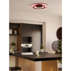 Eglo CALAGRANO-Z Plafondarmaturen aluminium, staal zwart / Kunststof wit H: 35 mm | Ø 450 mm Clearance