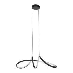 Eglo CALAROSSA-Z hanglamp aluminium, staal zwart / Kunststof wit H: 1100 mm Hot