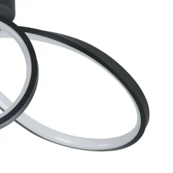 Eglo CALAROSSA-Z Plafondarmaturen aluminium, staal zwart / Kunststof wit H: 205 mm Outlet