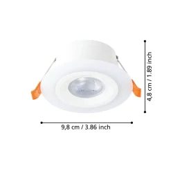 Eglo CALONGE inbouwarmatuur Kunststof wit Ø 100 mm Outlet