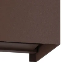 Eglo CALPINO 3 Wandlamp aluminium roestbruin / Glas helder H: 100 mm Online