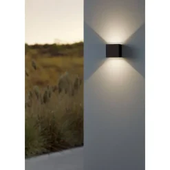 Eglo CALPINO 3 Wandlamp aluminium zwart / Glas helder H: 100 mm Sale