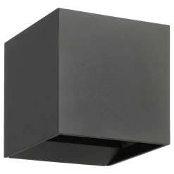 Eglo CALPINO 3 Wandlamp aluminium antraciet / Glas helder H: 100 mm Clearance