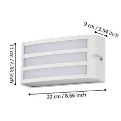 Eglo CAMARDA Wandlamp aluminium wit / Kunststof wit H: 110 mm