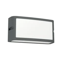 Eglo CAMARDA Wandlamp aluminium antraciet / Kunststof wit H: 110 mm Outlet