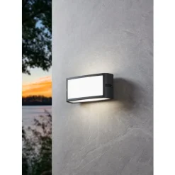 Eglo CAMARDA Wandlamp aluminium antraciet / Kunststof wit H: 110 mm Outlet
