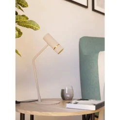 Eglo CAMINIA Tafellampen staal zand, geborsteld messing H: 485 mm New