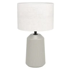 Eglo CAPALBIO Tafellampen Keramiek zandkleuren / textiel wit H: 410 mm | Ø 230 mm Outlet