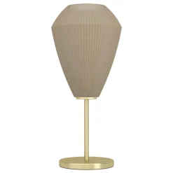 Eglo CAPRAROLA Tafellampen staal geelkoper-geborsteld / glas satijn zand H: 460 mm | Ø 200 mm Best