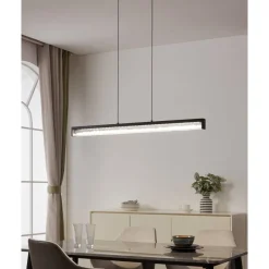 Eglo CARDITO 1 hanglamp aluminium, staal zwart / glas, kristal helder H: 1100 mm Online