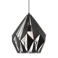 Eglo CARLTON 1 hanglamp staal zwart, zilver H: 1100 mm | Ø 310 mm New